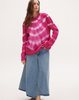 Manos, Tie-Dye Sweater-Fuchsia
