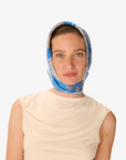 Inoui Editions, Atlas Square 70 Scarf- Blue