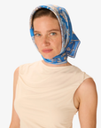 Inoui Editions, Atlas Square 70 Scarf- Blue