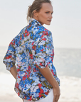 Frank & Eileen, Relaxed Button- Up Shirt- Floral Blue/Red/Green