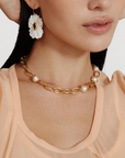 Chan Luu, Magnolia MOP Mix Earrings-White