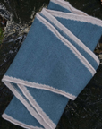 Oats & Rice, Austen Knitted Cashmere Scarf-Air Force Blue