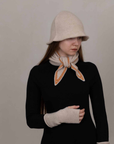 Oats & Rice-Bronte Knitted Cashmere Scarf-Cream