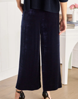 Frank & Eileen, Maisie Pull On Crop Wide Leg- Navy