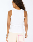 Kerri Rosenthal, Canadian Heart Tank Top-Ecru/Red Heart