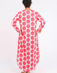 Nimo With Love, Amethyst Kaftan- Ikat Pink/ Orange
