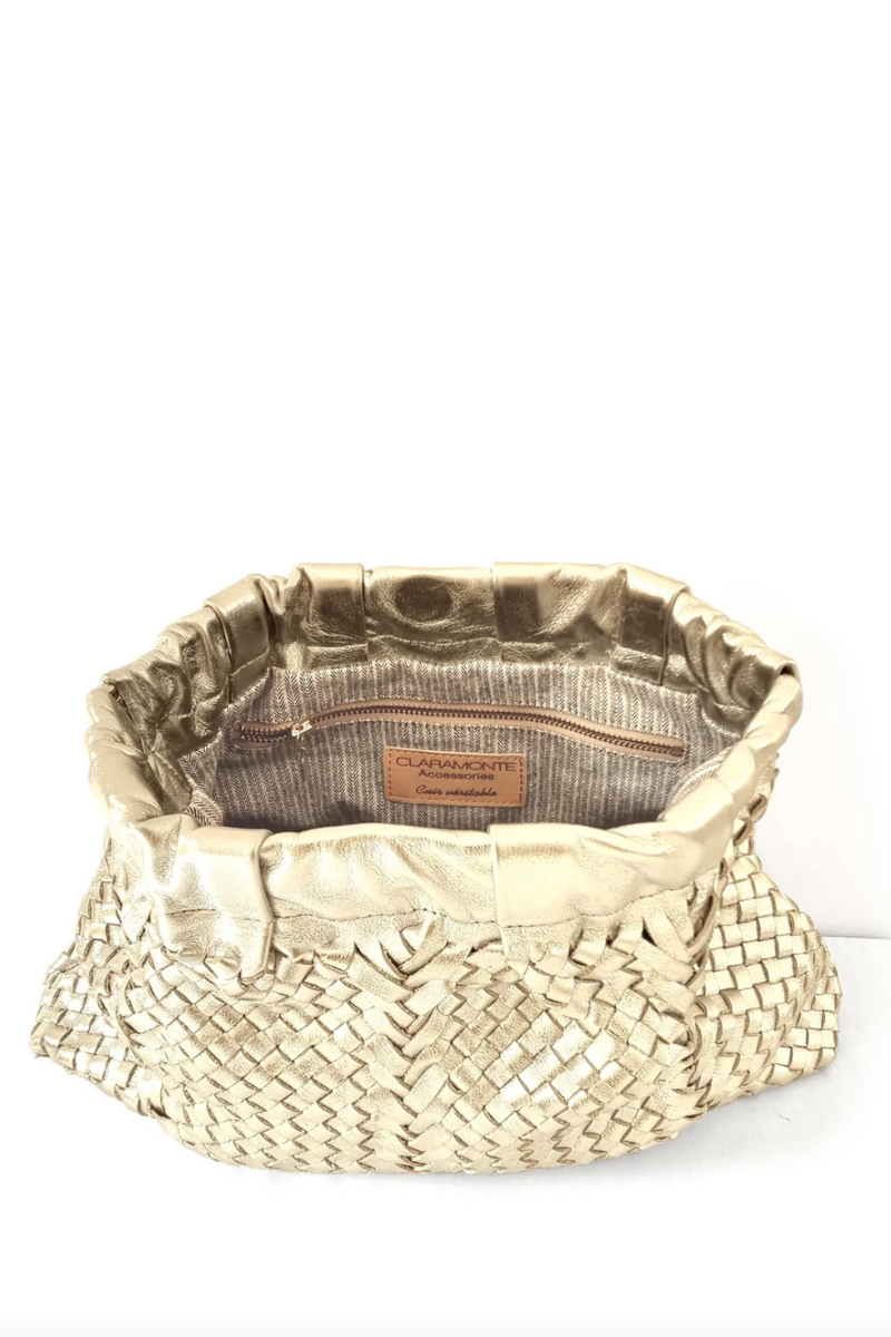 Claramonte, Lissa Clutch Bag- Warm Silver