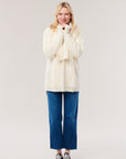 Cable Knit Hygge Sweater with Scarf (Neutral Colours)