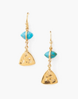 Chan Luu, Turquoise Gold Drop Earrings
