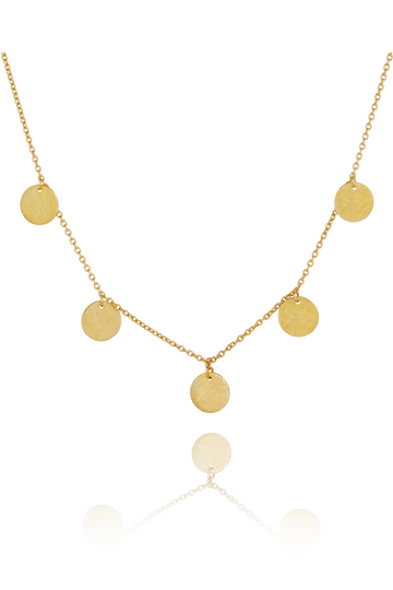 The Makery, Gold Five Disc Necklace