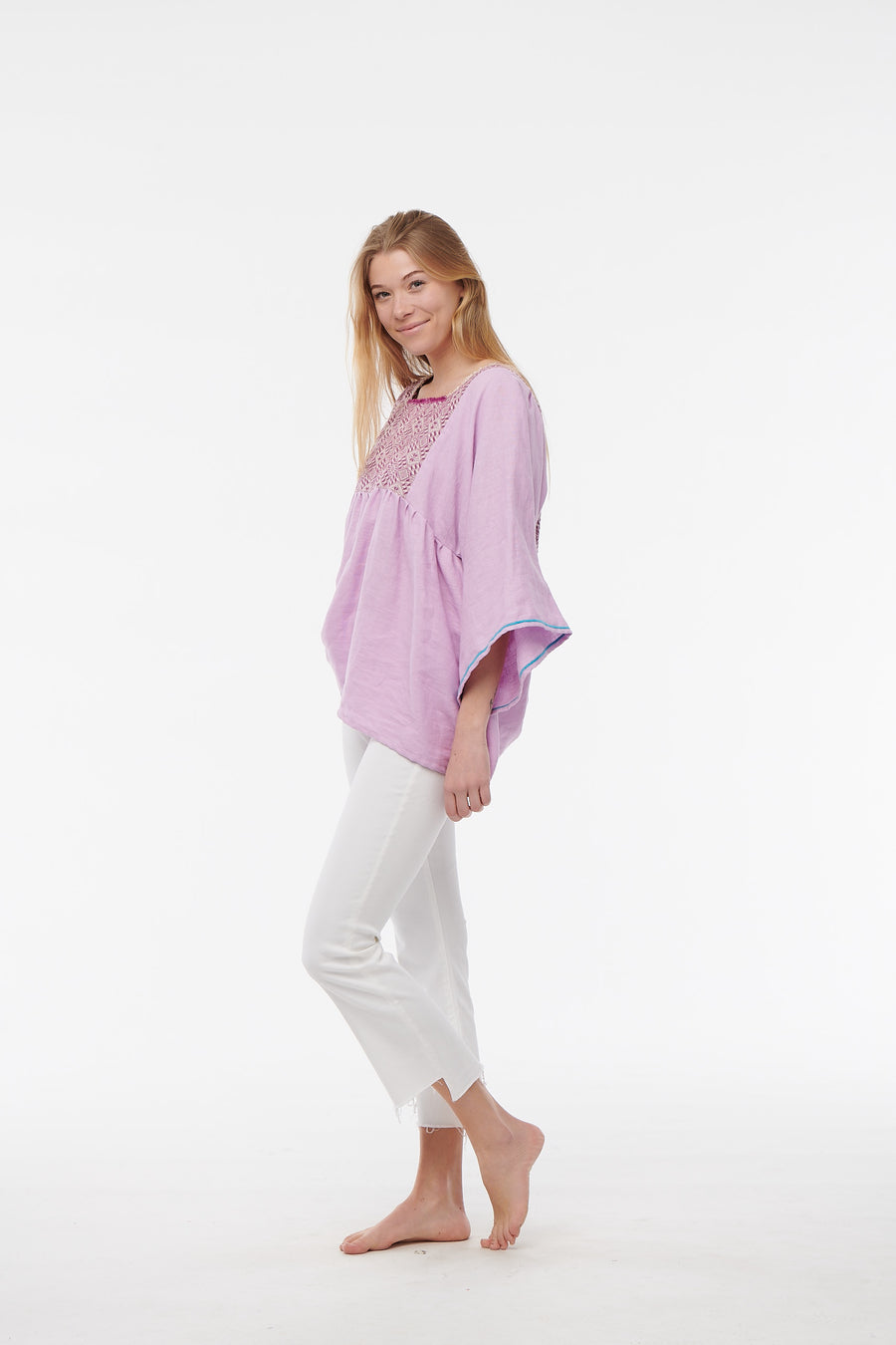 Nina Leuca, Pink Linen Top