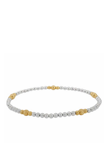 Silver Bracelet with 3 Gold Balls