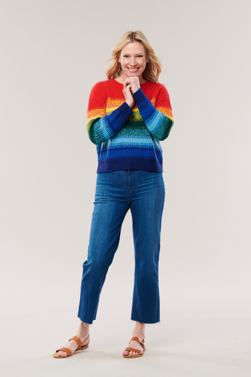 Cashmere Rainbow Lounge Sweater