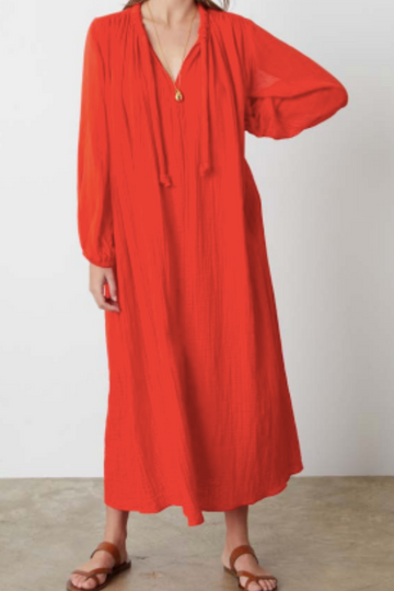 Velvet, Carmella Dress- Cardinal