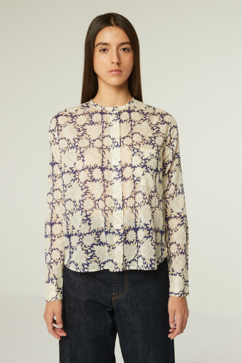 Moismont, Lucie Shirt- Amber Pansy Blue