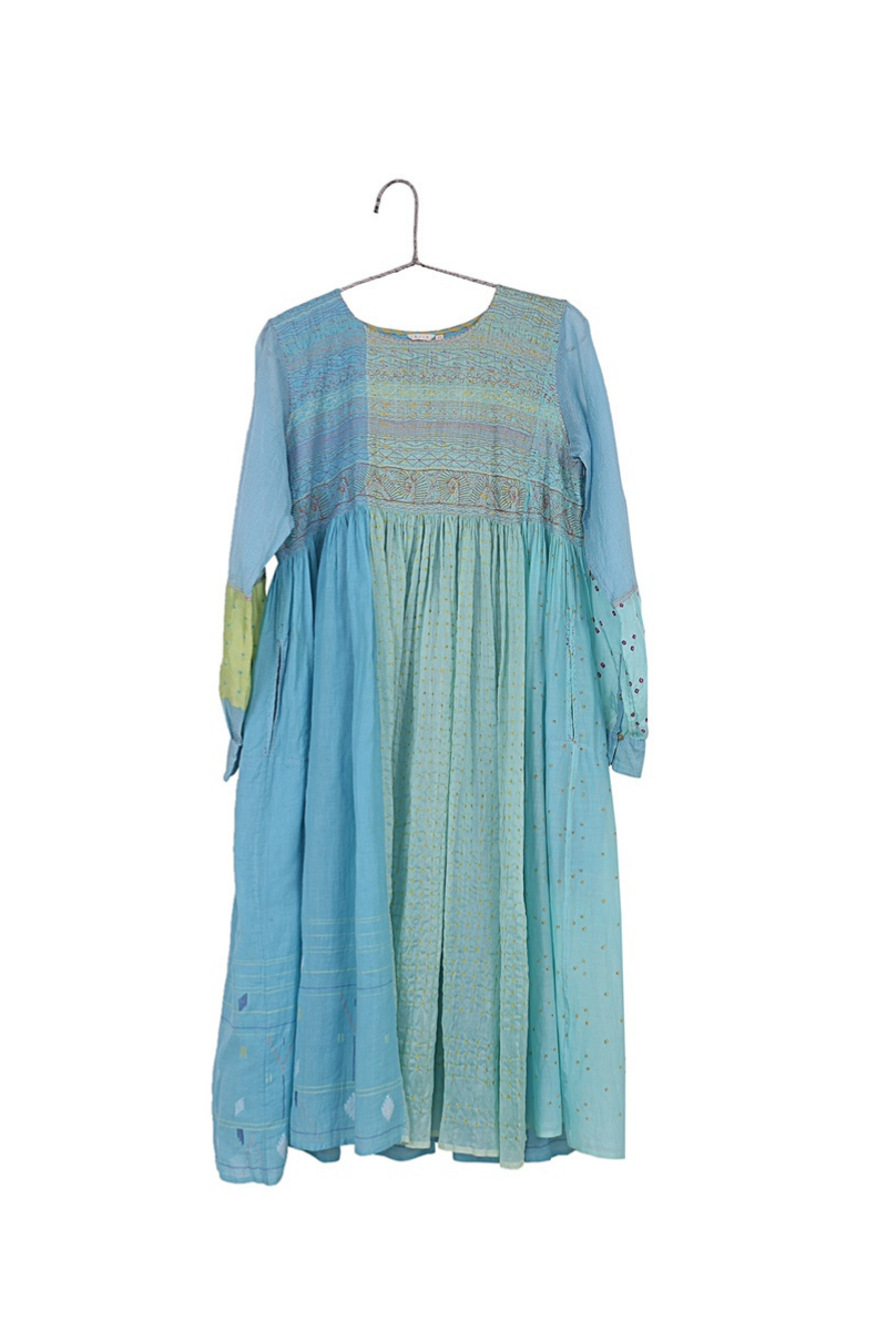 Injiri, Teej Teal Muslin Dress