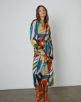 Velvet, Nyomi Picasso Printed Long Dress