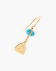 Chan Luu, Turquoise Gold Drop Earrings