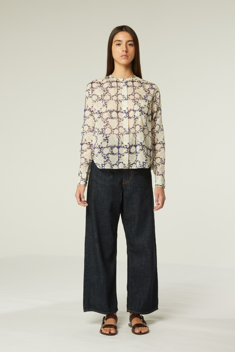 Moismont, Lucie Shirt- Amber Pansy Blue