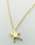 The Makery, Gold Mini Starfish Necklace