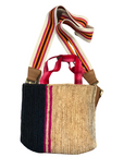 Claramonte, Jules Raffia Bag- Natural/Navy/Fuchsia