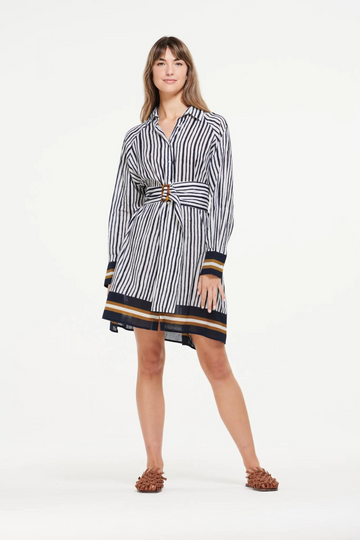 oneseason, Jessie Midi Dress- Scorpello Stripe