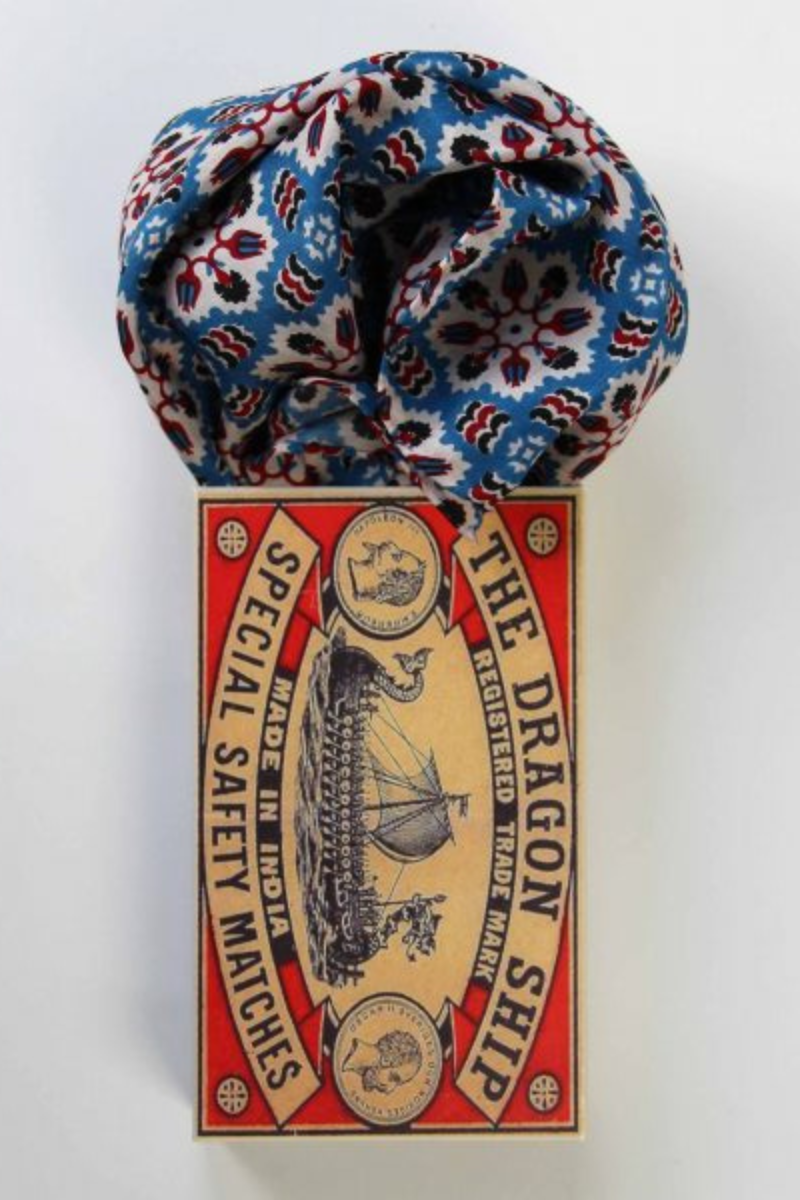 Les Belles Vagabondes, Mini Marrakech Scarf- Blue