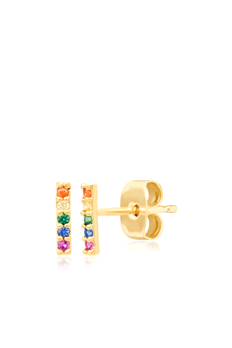TAI, Rainbow Stick Stud Earrings