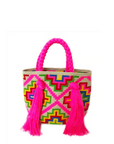 Le Pom Pom, Mini Tassel Bag- Pink
