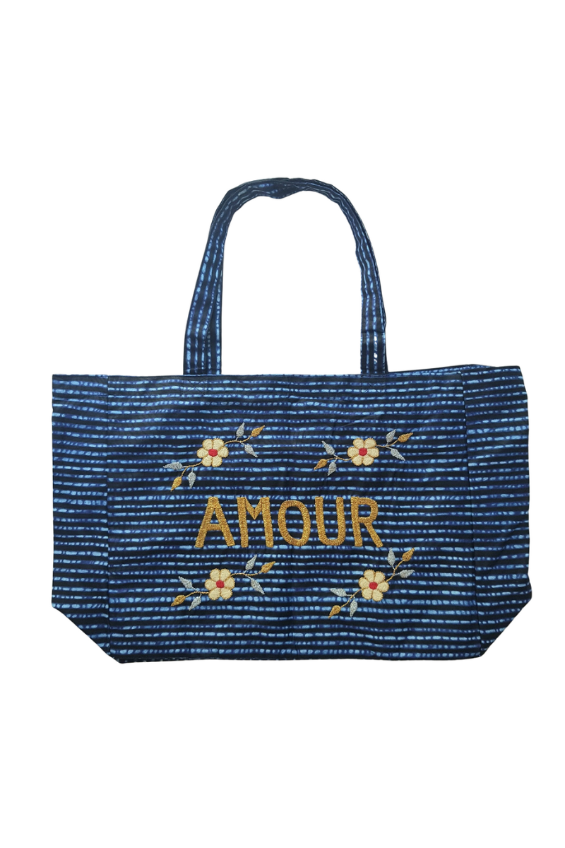 CSAO, Kossiwa Embroidered Bag AMOUR- Blue