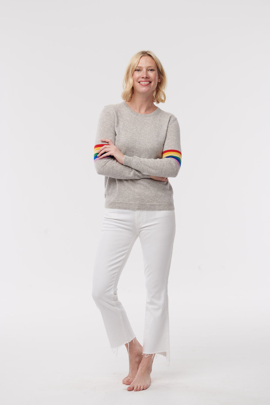 Cashmere Rainbow Stripe Sweater