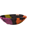 Kazi, 6" Small Abstract Black & Neon Basket