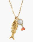 Chan Luu, Lucky Koi Gold Pendant Necklace