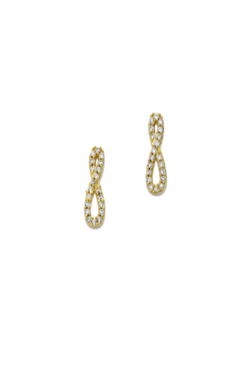 TAI, Infinity Gold Stud Earrings