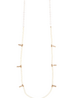 Sidai Designs, Long Necklace with Gold Tassels/Gold Chain
