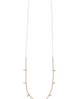 Sidai Designs, Long Necklace with Gold Tassels/Gold Chain