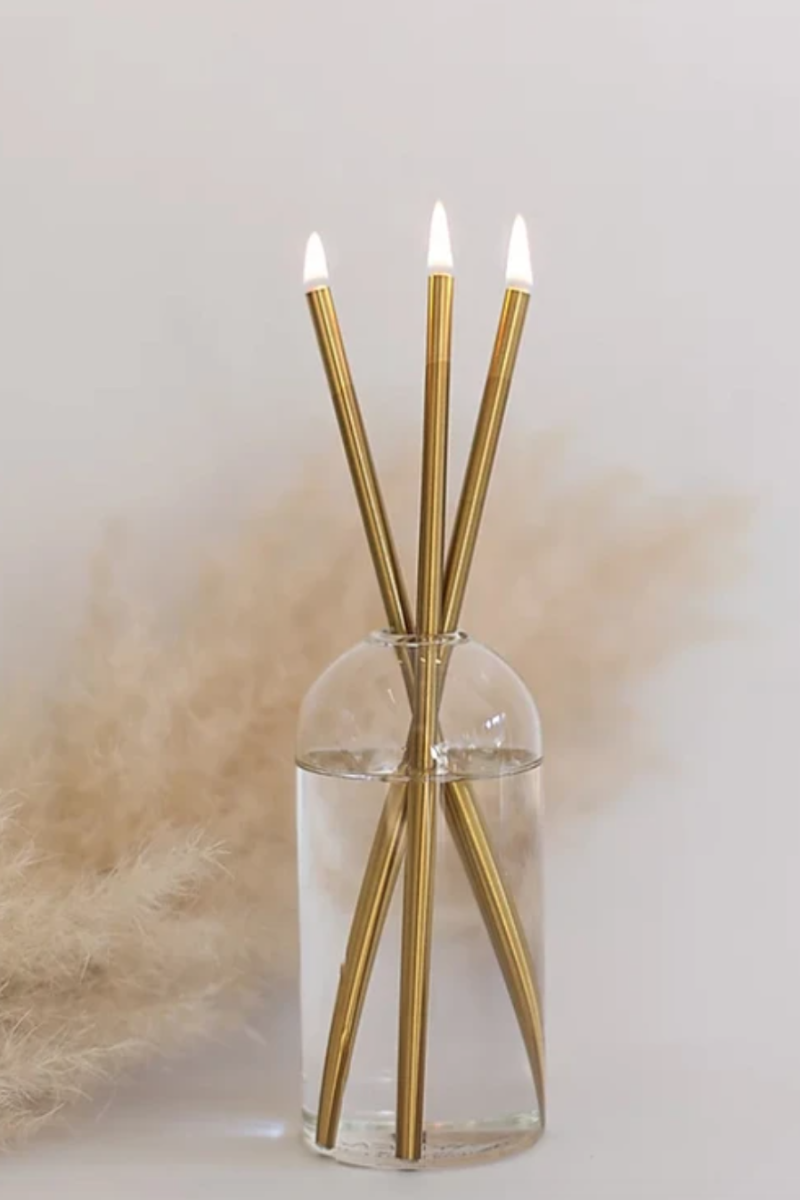 Everlasting Candle Set- Gold