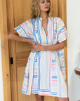 Emerson Fry, Short Rainbow Stripe Caftan