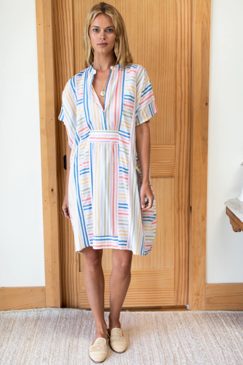 Emerson Fry, Short Rainbow Stripe Caftan