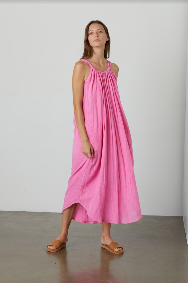 Velvet, Reese Sleeveless Dress- Tahiti Pink