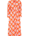 Mirto, Orange Print Shirt Dress