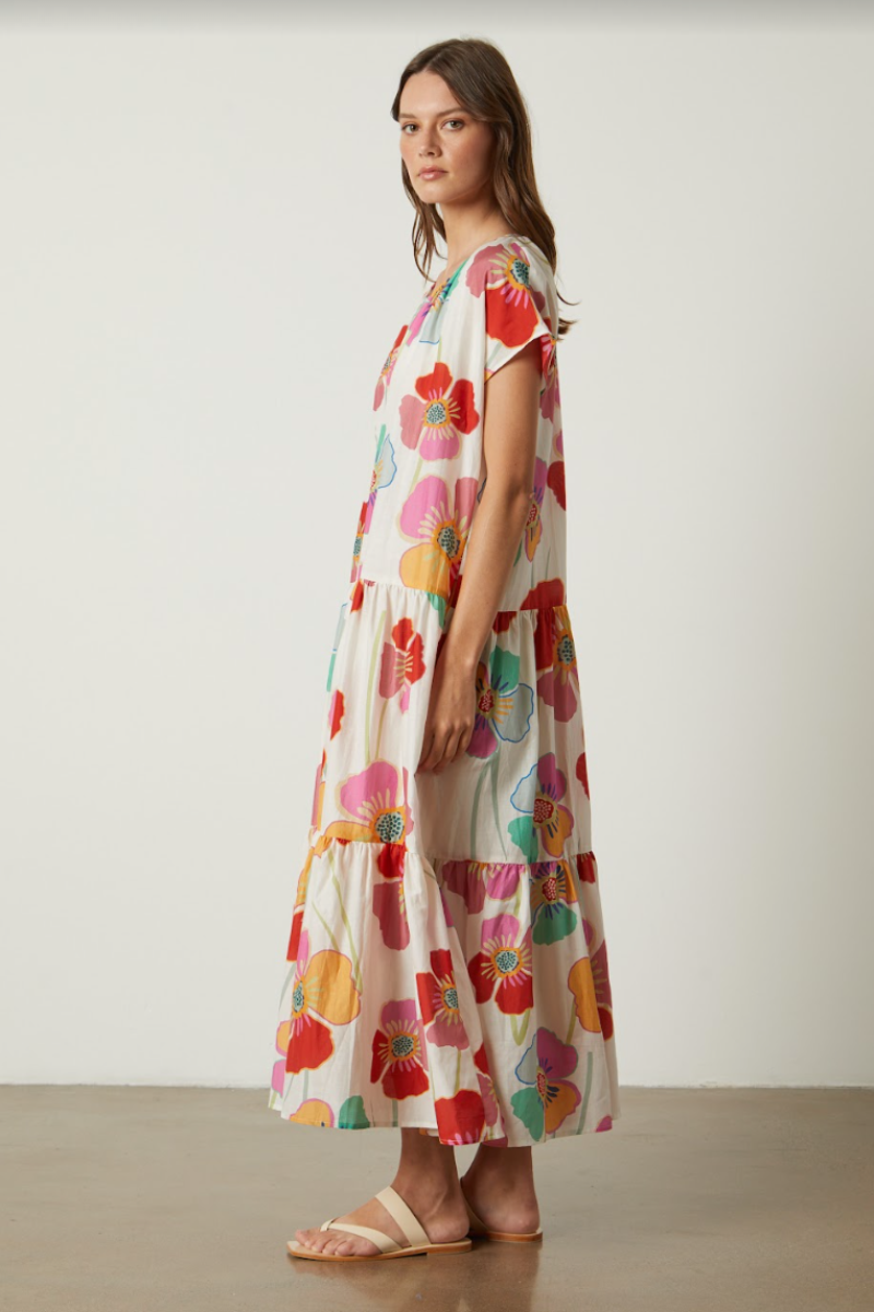 Velvet, Savannah Printed Silk Cotton Voile Dress