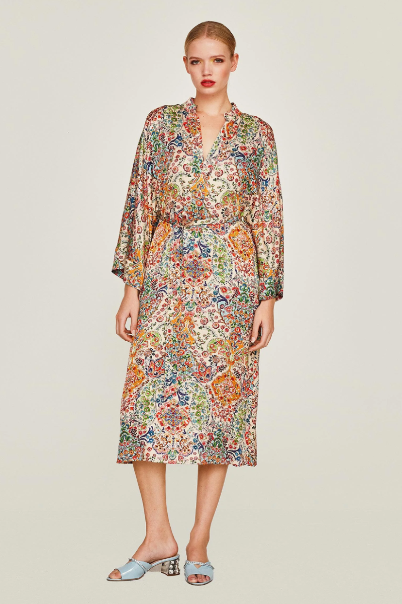 Mirto, Multicolour Ornamental Print Dress