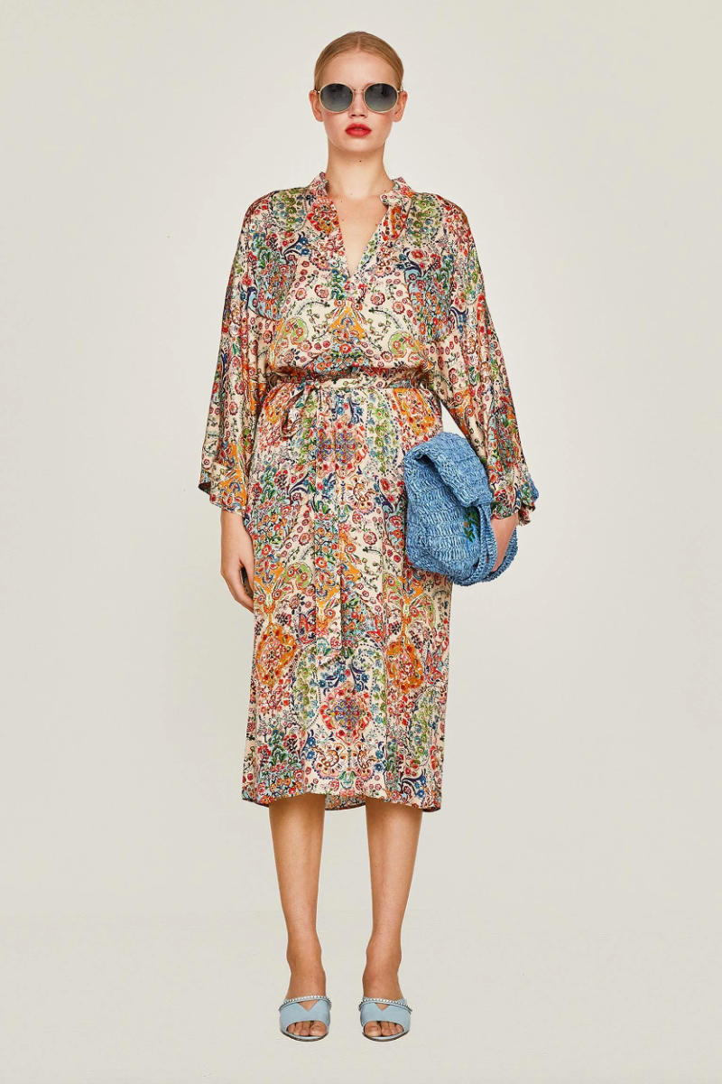 Mirto, Multicolour Ornamental Print Dress