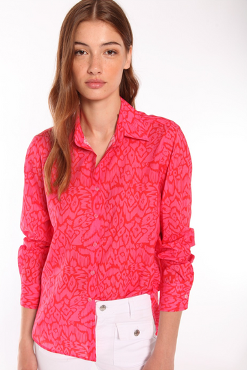 Vilagallo, Gaby Shirt- Ikat Pink Red