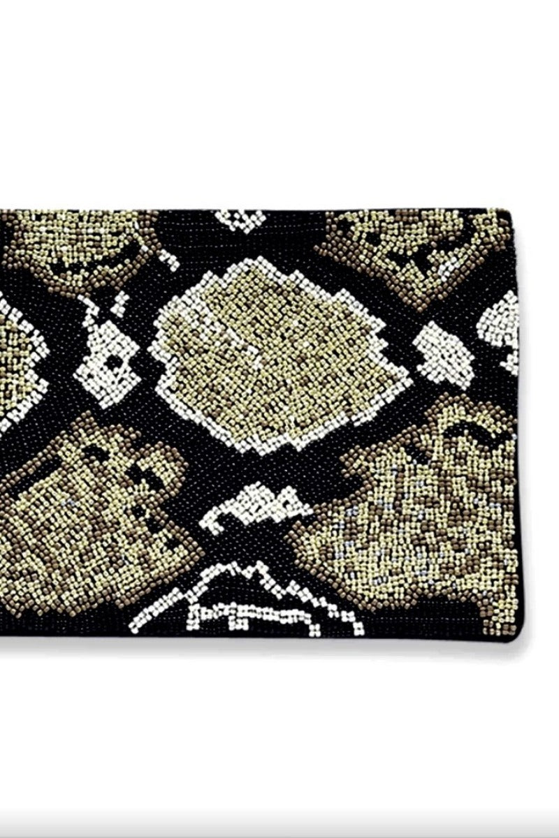 INK+ALLOY, Python Seed Bead Clutch