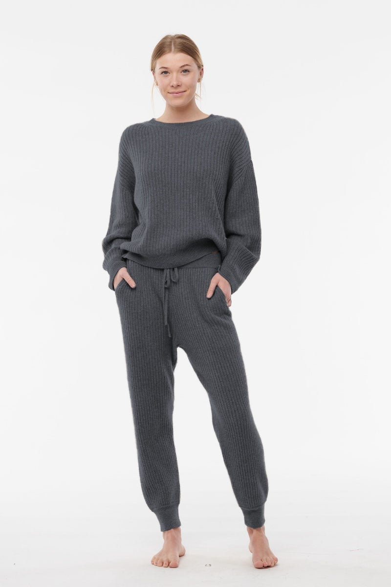 Cashmere Ribbed Lounge Sweater – Snapdragon Designs