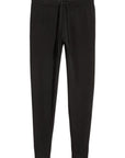 Cashmere Thin Ribbed Lounge Joggers- Black