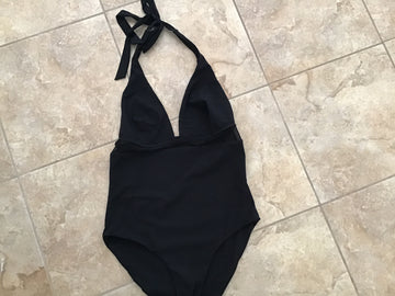 Iskka, Bathing Suit- Black with Mesh