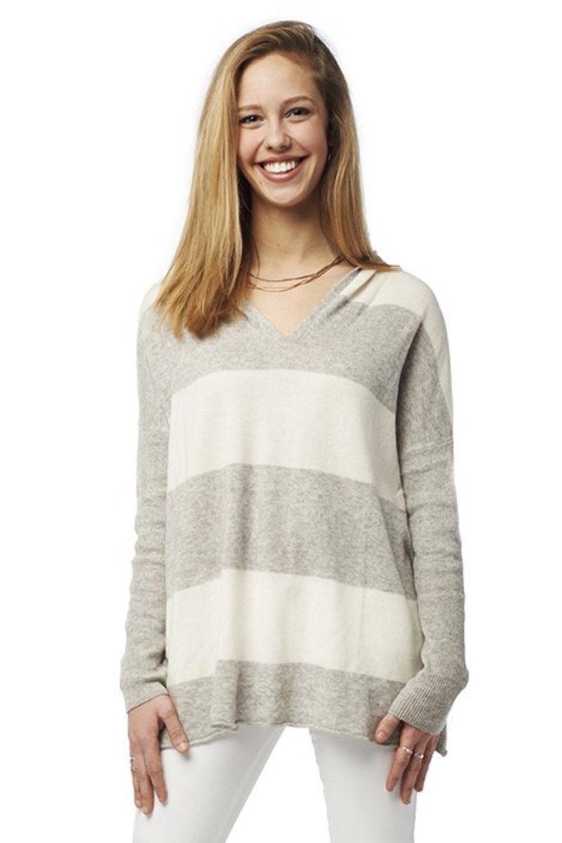 Cashmere Oversized Striped Hoodie